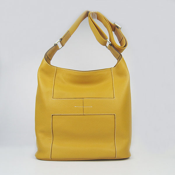 Knockoff Hermes Good News H Women Shoulder Bag Yellow H2801